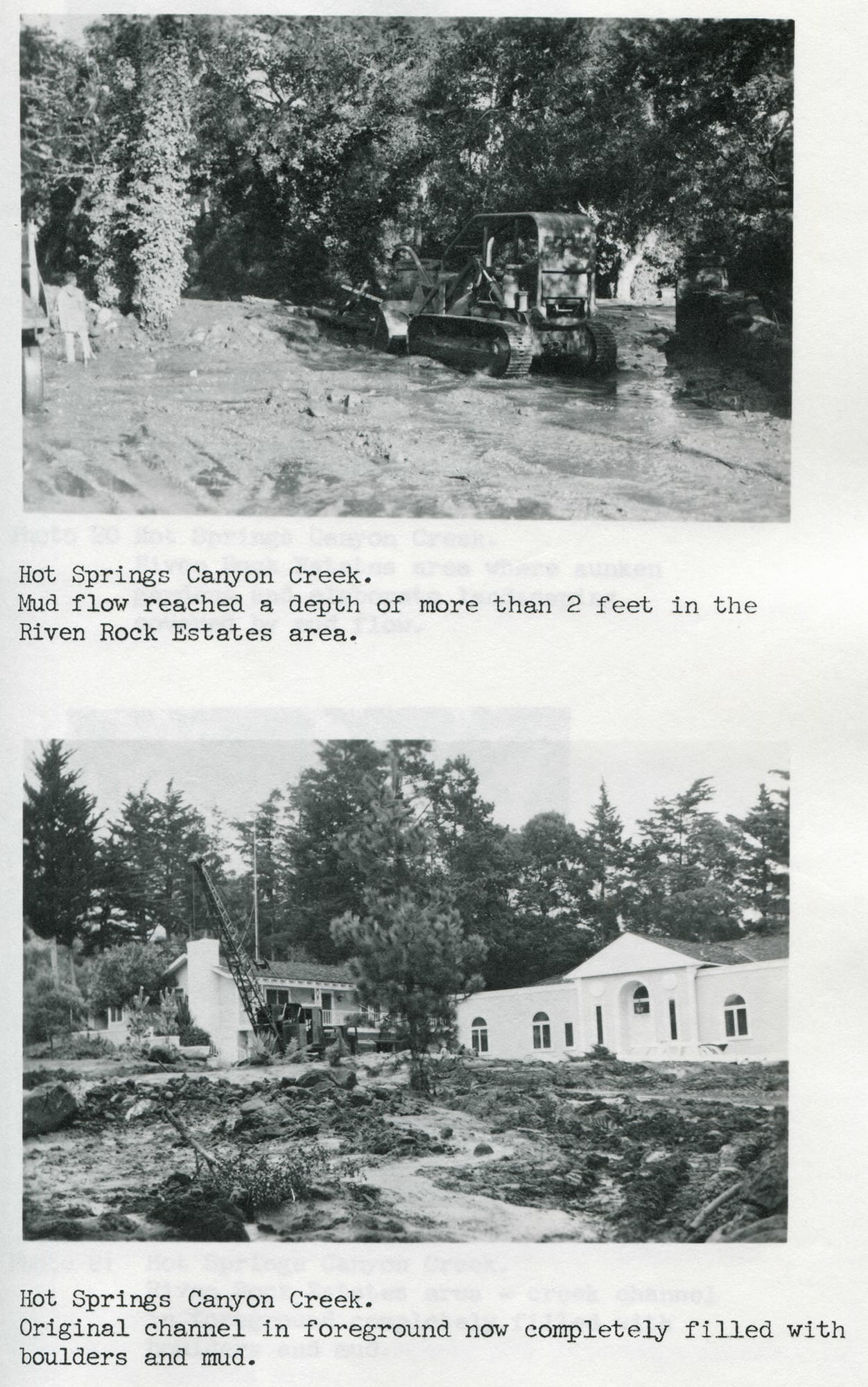 1964 Coyote Fire debris flow
