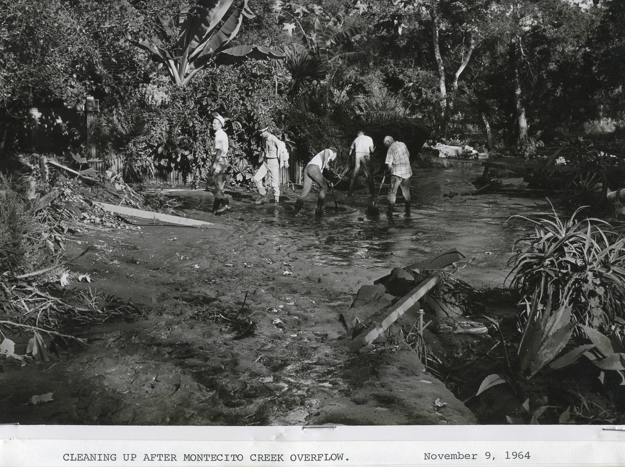 1964 Coyote Fire, Montecito Creek cleanup