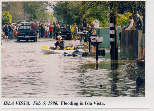 Flooding in Isla Vista, February 9, 1998