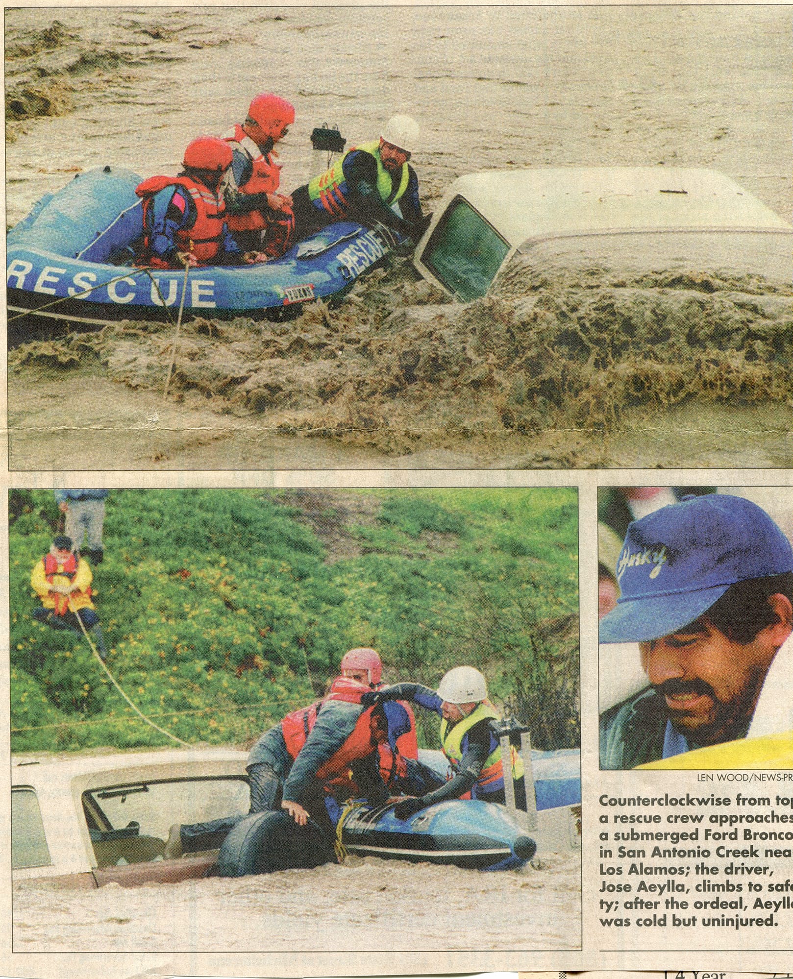 Flood rescue, January 25, 1995