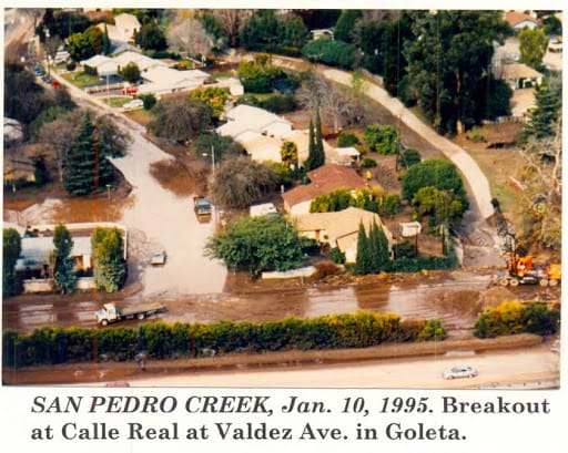 San Pedro Creek flooding, January 10, 1995
